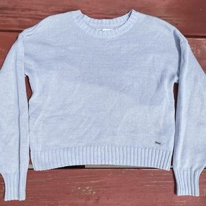 Women’s extra small light blue cropped Hollister sweater